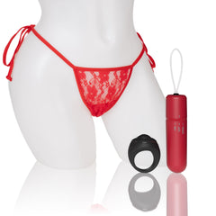 Screaming O 4t - Vibrating Panty Set With Remote  Control Ring - Red SO-4TPNT-R